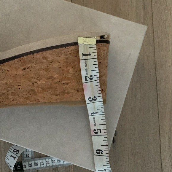 Jimmy Choo white sand suede wedge size 9 (39) - Picture 6 of 6